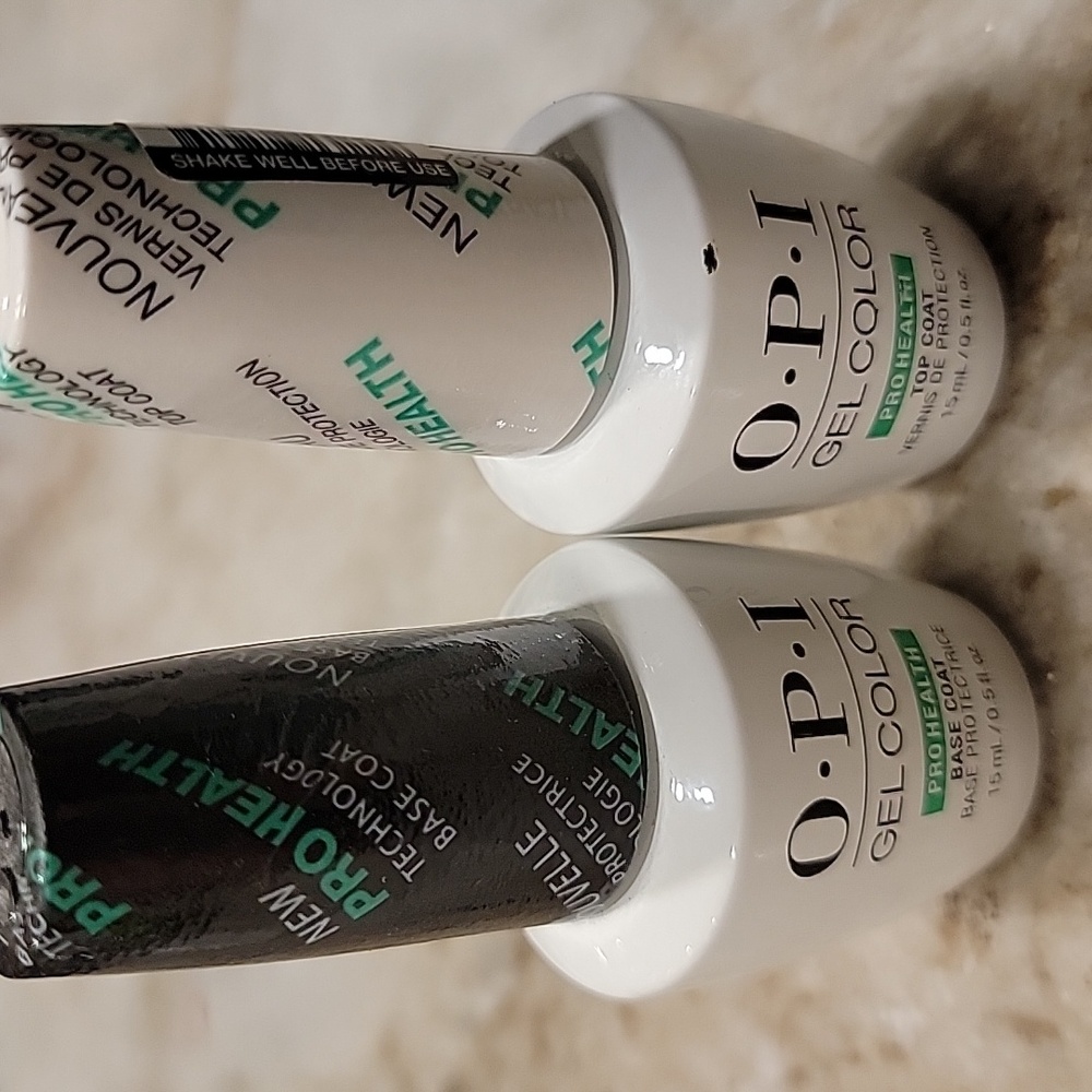 OPI Gel Pro Health Base Coat AND Top Coat Set  New